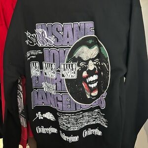 Civil Regime Joker Black Graphic Sweatshirt